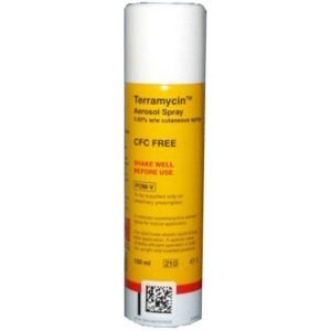 Terramycin Aerosol Spray 3.92% w/w cutaneous spray 150ml, POM-V