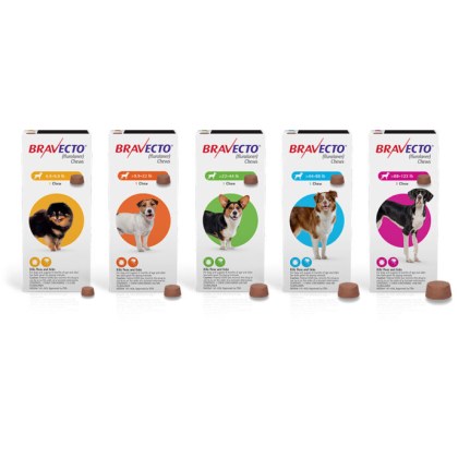 Bravecto Chewable tablet for Dogs, POM-V